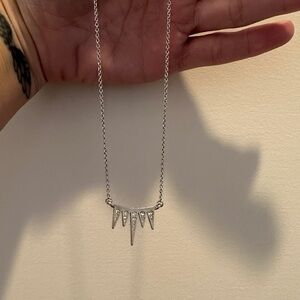 Chic Silver Spike Necklace